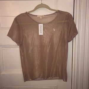 LA hearts pink sheer shirt